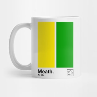 County Meath / Original Retro Style Minimalist Poster Design Mug